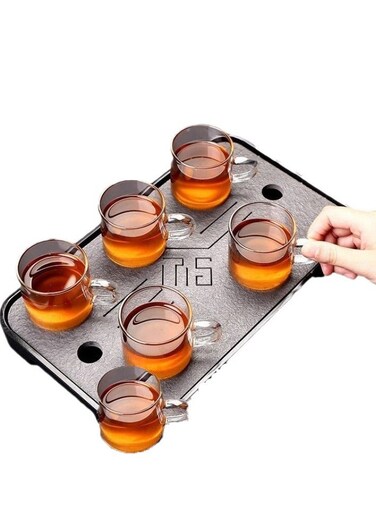 Heat Resistant Glass Tea Cups Set Clear 100ML