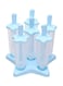 Star Shape Ice Cream Popsicle Molds Set Blue/Clear 16x16x16cm