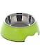 Nutrapet Large Round Stainless Paw Bowl Set - Dull Green
