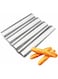 Amyli 4 slots Loaves Loaf Bake Mold Tin, Non-Stick Rectangle Bakeware Non-Stick Baking Pan for Home Baking Bread Cake or Pies, Home Carbon Loaf TinToast Cooking Bakers Molding Waves Silver Steel Tray