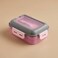 Al Saif Gallery plastic lunch box, rectangular, with lid, 1.2 liters - pink