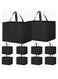 WISELIFE Reusable Grocery Shopping Bags 10 Pack Large Foldable Tote Bags Bulk Eco Produce Bags with Long Handle