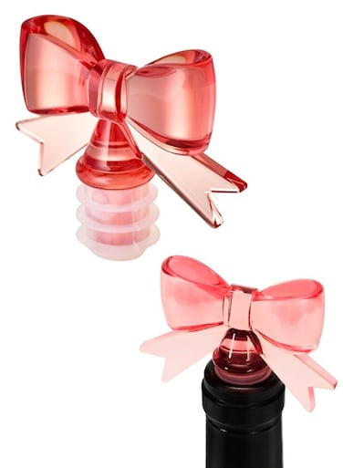 Wine Stopper Bowknot Shaped Wine Bottle Stopper Pink Silicone Beverage Bottle Sealer for Home Kitchen Coquette Birthday Party Decoration