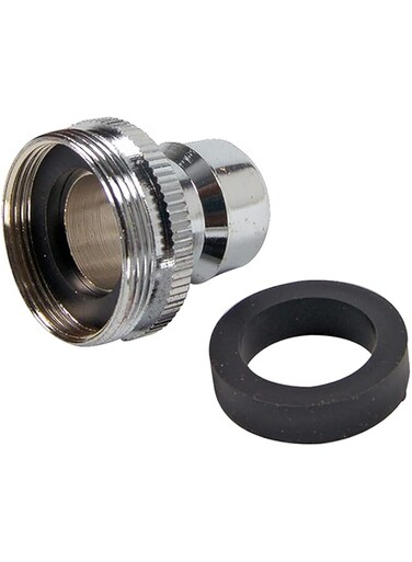 Danco Dishwasher Faucet Adapter   Dishwasher Snap Adapter Connection   15/16-27Male or 55/64-27Female   Chrome (36108E)