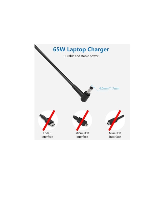 Alimentatore Lenovo 65W - Caricabatteria Per IdeaPad 3, 5, 330, 320, Yoga | Connettore 4.0x1.7mm - Foto 9