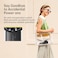 JISULIFE Handheld Fan Life4, Upgraded Portable Fan with Powerful Wind, USB Rechargeable Mini Hand Fan with Digital Display,3600mAh Battery, 5 Wind Speeds, Ideal for Travel/School/Eyelash-Black