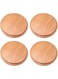 Khazna Bamboo Cup Cover, Wooden Cup Lid Wooden Tea Glass Cup Cover Coffee Mug Cup Lid Drink Cup Cover Set for Home Office Store(4 Pcs)