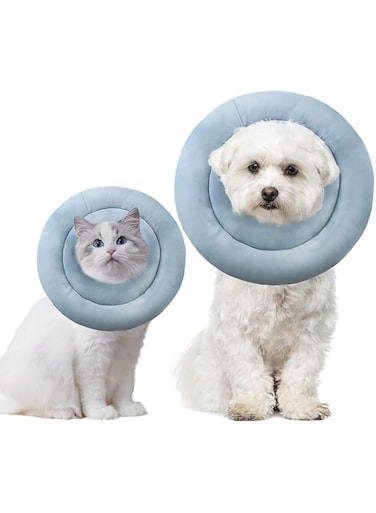 ELECDON Cat Cone, Soft Dog Cone Collar After Surgery, Water-Proof Comfortable Dog Recovery Cone Anti-Bite Lick Wound Healing, Pet Cone for Small Medium or Large Dogs and Cats (M)