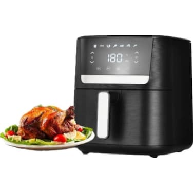 7L Air Fryer 1600W Digital Touch Oil-Free Cooker with Timer &amp; Temperature Control Black