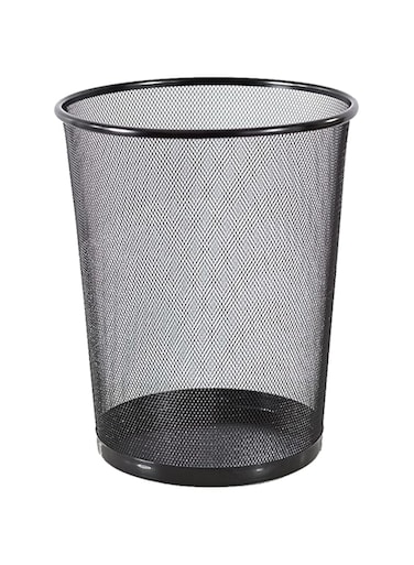 Goodwill Tech Open-Top Recycling Dustbins - Pack of 1 Metal Mesh Dustbins waster Basket for Home, Office - (Black, Large)