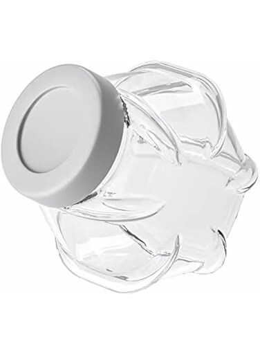 IKEA Jar with lid, glass/aluminium-colour1.8 l (61 oz) Polypropylene plastic