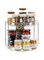 LAMU 2 Tier Lazy Susan Turntable Organizer 9.25&#39;&#39; Rotating Spice Rack Organization for Cabinet, Kitchen Pantry Organizer, Countertop, Spining Makeup Organizer for Bathroom Vanity, Clear