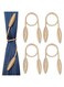 Curtain Tiebacks, 4 Pack Twist Holdbacks Holder,European Style Custom Made Curtain Holders Decorative Draperies Holdbacks (Champagne)