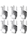 SYOSI 6 Pcs Oval Wardrobe Hanging Rails Fittings, Wardrobe Pole Fittings, Wardrobe Rod Bracket Bracket for Wardrobe Shower Curtain Closet Curtain Wardrobe Closet, Polished Chrome Finish