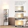 Floor Lamp with Shelves, 3-Tier Modern Square Floor Standing Lamp with 3 Color Temperature Bulb, Corner Display Bookshelf Lamp for Living Room, Bedroom, Office
