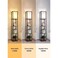 Floor Lamp with Shelves, Modern Shelf Lamp for Display Storage, Wood Narrow Standing Corner Lamp for Living Room Decor, Bedroom, Office, Home Decor(Bulbs are not included)