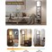 Dimmable Floor Lamp with Shelves and Remote Control, 3 Color Temperatures LED Bulb and Linen Lamp Shade, Modern Tall LED Standing Lamp with Display Storage, for Living Room, Bedroom and Office