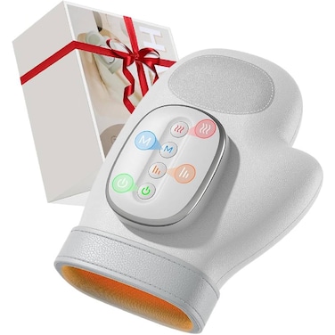 Hand Massager with Heat and Compression - Electric Shiatsu Massager for Arthritis, Carpal Tunnel, and Finger Pain Relief, 5-Level Adjustable Pressure, Portable Cordless Design, Gift for Women &amp; Men