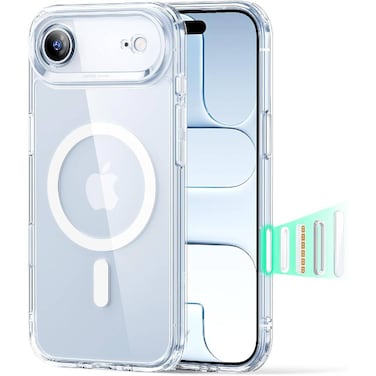 ZOOMEE for iPhone Air Case, Camera Control, Compatible with MagSafe, Shockproof Military-Grade Protection, Magnetic Phone Cover for iPhone 17 Air, Classic Hybrid Case, Clear