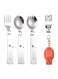 3-Piece Foldable Cutlery Set with Case, Stainless Steel Spoon and Fork for Travel, Camping, and Outdoor Activities