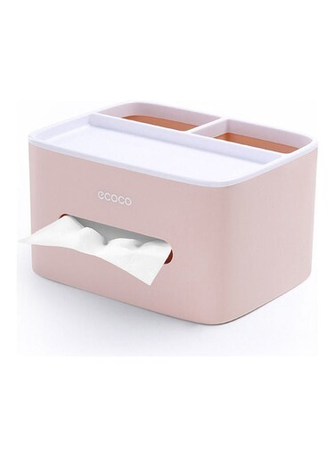 Tabletop Tissue Box Multifunction Storage Box for Living Room Tea Table Remote Control Nordic pink 20.5*20.5*20.5cm