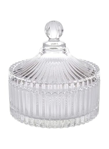 The Gift Factory 2-Pieces Refined Series Glass Candy Jar with Lid