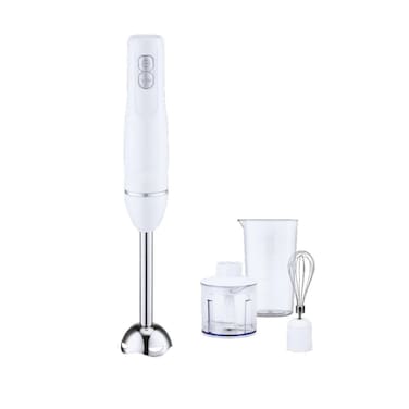 400W Hand Blender Set with Chopper, Whisk &amp; Beaker, Dual Speed Stainless Steel Immersion Blender
