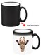 Color Changing Heat Sensitive Ceramic Mug, Image Revealed When HOT Liquid is Added! Girrafe-01