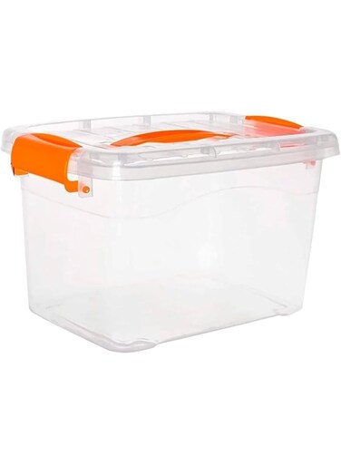 SELECTO Besto 15 LTR Clear Plastic Storage Box With Lid   For Clothes, Toys, Books, Snacks, Shoes and Grocery Storage Box (15 LTR)