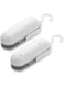 SHOPPING VIBES Your One Stop Shop Mini Vacuum Sealer Machine &ndash; Say Goodbye to Stale Snacks! Portable Plastic Bags Sealer &amp; Heat Press Machine &ndash; Lock in Freshness &amp; Keep Food Crunchy! (White/Grey)