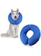 DELIFUR Inflatable Dog Collar Cone - After Surgery Soft Protective Recovery Dog Elizabethan Collar with Adjustable Strap for Small Medium Large Dog Cat from Biting and Licking (Small)