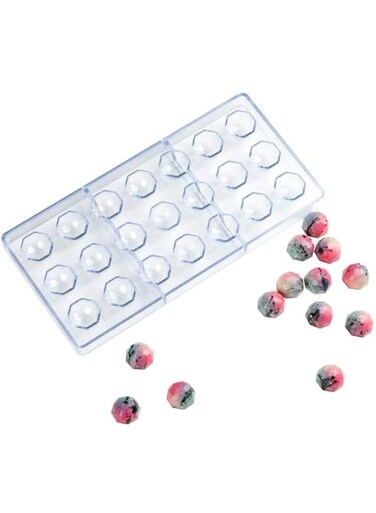 21 Cavities Diamond Shaped, Candy Making Molds, DIY Mould Cookie Tray, Clear Polycarbonate Mold for Mousse, Jelly, Candy, Chocolate