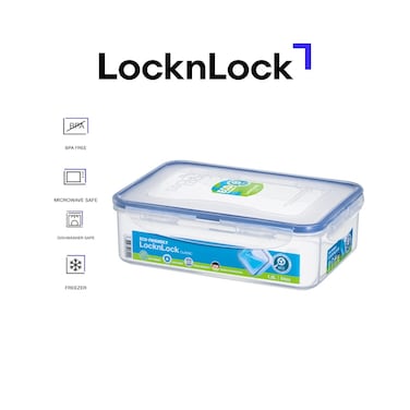 LocknLock 1.6L Rectangular Airtight Food Container &ndash; BPA-Free, Microwave, Freezer, and Dishwasher Safe