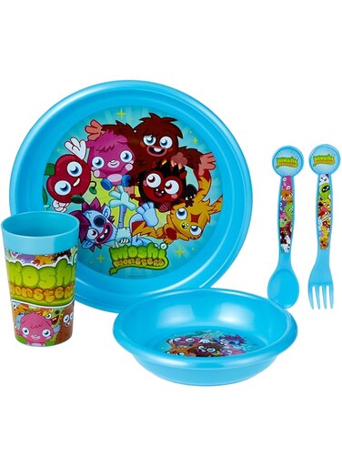 Stor Moshi Monsters Dinner Set (Pack of 5), Multi-Colour, 5-Piece