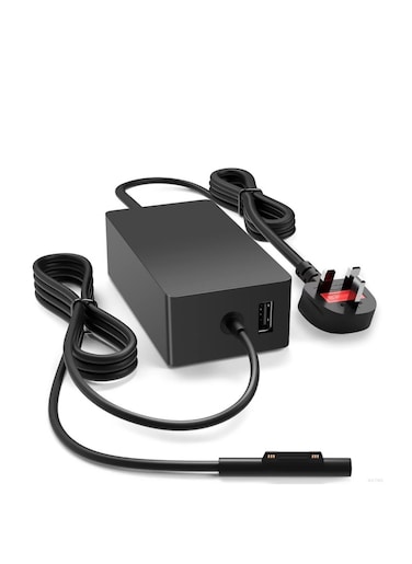 44W Surface Pro Charger, Compatible with Microsoft Surface Pro 10, 9, 8, 7+, 7, 6, 5, 4, 3, X, Surface Laptop 1/2/3 Surface Go Surface Book Power Cord with 5V 1A USB Charging Port