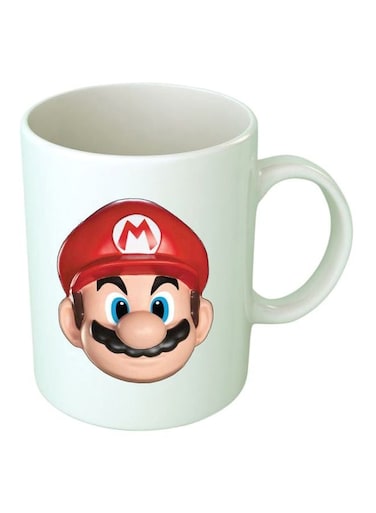 Print Super Mario Printed Mug White/Red/Beige Standard Size