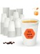 Duomama Leak-Free 12 oz Coffee Cups - Disposable Hot &amp; Cold Drink Cups - Food Safe Paper Cups - White Cups for Coffee - Pack of 50