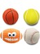 GraGra Squeaky Dog Toy Balls, 4 Pack Natural Latex Dog Bouncy Ball Toy, Soft Durable Dog Squeaking Toys for Small Medium Dogs, Interactive Puppy Chew Toy for Dogs in All Season