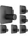 Honmein 6 Pcs Wall Hooks for Hanging - Waterproof Shower Hooks, Heavy Duty Towel Hooks for Bathrooms, Kitchens, and Offices (Black)