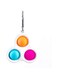 Joomade Simple Dimple Fidget Popper Toys, Triple Simple Dimple Mini Pop Popping Fidget Keychain For Kids And Adults Anxiety Stress Relief (Orange Blue Pink)