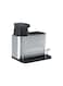 Sink Caddy- RF12242  Versatile Refillable Dispenser for Liquid Soap, Innovative Design with Sponge, Scrubber Holder  Effortless Dispensing, Perfect For Kitchen Use  Silver and black Silver/Black