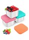 Khazna 3 Pack Stainless Steel Snack Containers, 6oz Small Metal Food Storage Containers with Leak Proof Silicone Lids, Reusable Lunch Snack Condiment Sauce Storage Set, for Travel, Picnic, Office
