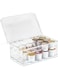 iDesign Linus Stackable Single Serve Coffee Pod Holder with Lid for Kitchen Pantry ,White,29 coffee pods Box - 2 Tier ,63630