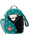 3 Sprouts Insulated Lunch Bag for Kids - Reusable Tote with Shoulder Strap, Handle and Pockets, Bear/Black/Teal, one size