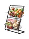 2 Tier Fruit Basket,Storage Rack,Snack Display Rack,Multi-functional Metal Organizer Fruit Basket Stand Can Dipsenser Spice Holder for Kitchen Cabinets Countertops
