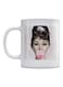 Audrey Hepburn Printed Mug White/Black/Pink