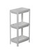 Inochi Tokyo 3-Tier Multi-Purpose Storage Shelf Size 37x 23x70cm  PP Safe Multi-Purpose Usage for Laundry, Bathroom, Kitchen, Office, Living Room, Classroom, Garage, Pantry and more Grey