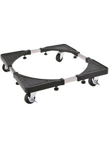 Dubai Gallery Adjustable Multipurpose Movable Stand Black/Silver 43X22X7Centimeter