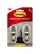 Command Medium Forever Classic Metal Hook, Medium, Brushed Nickel, 2-Hooks,4 Strips Decorate Damage-Free