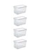 East Clear Storage Bin, Large Plastic Container, Pantry Organization,Plastic Storage Container For Home, Office, Kitchen Accessory 31x15.5x15.5